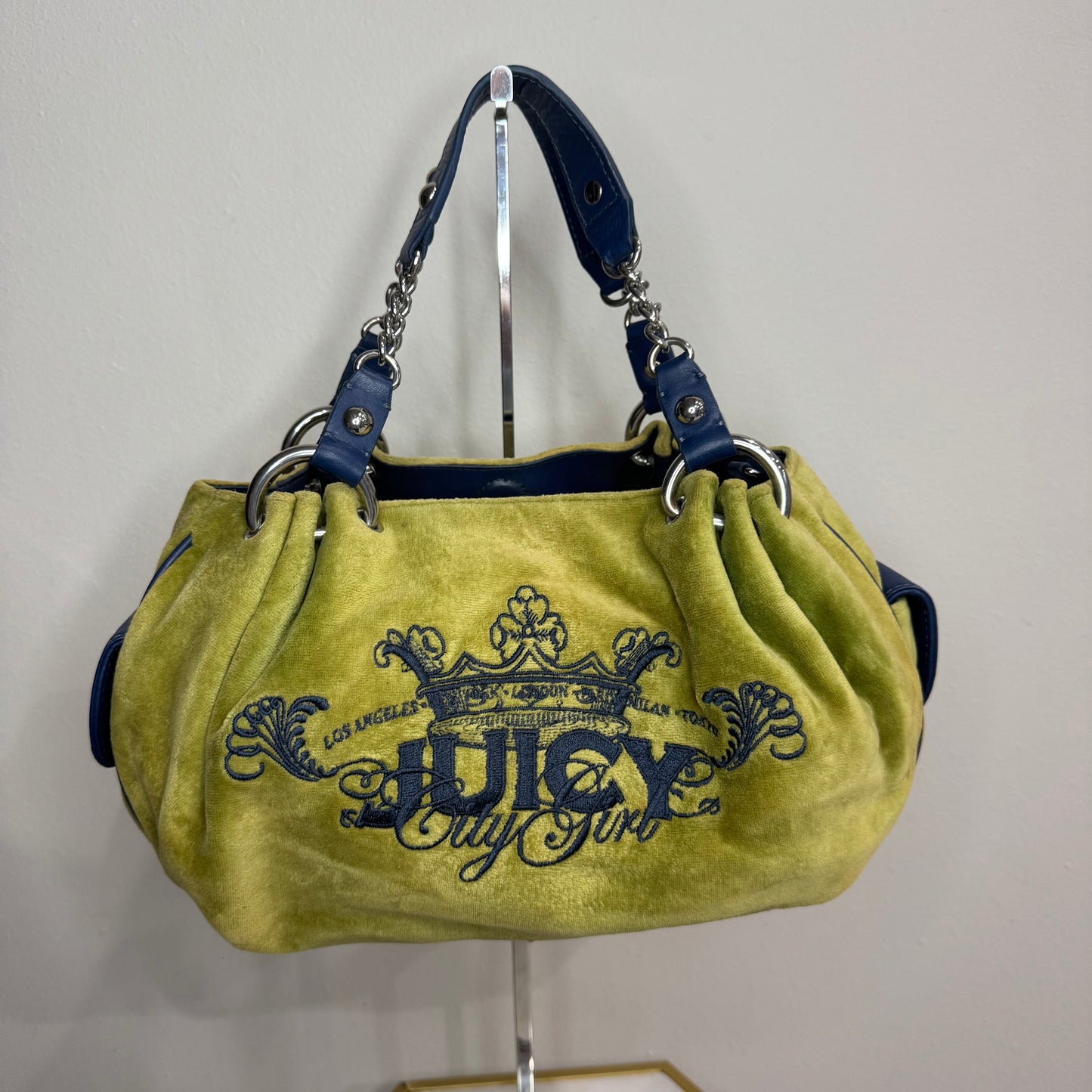 Juicy Couture Vintage Green Blue Juicy Royal Satchel