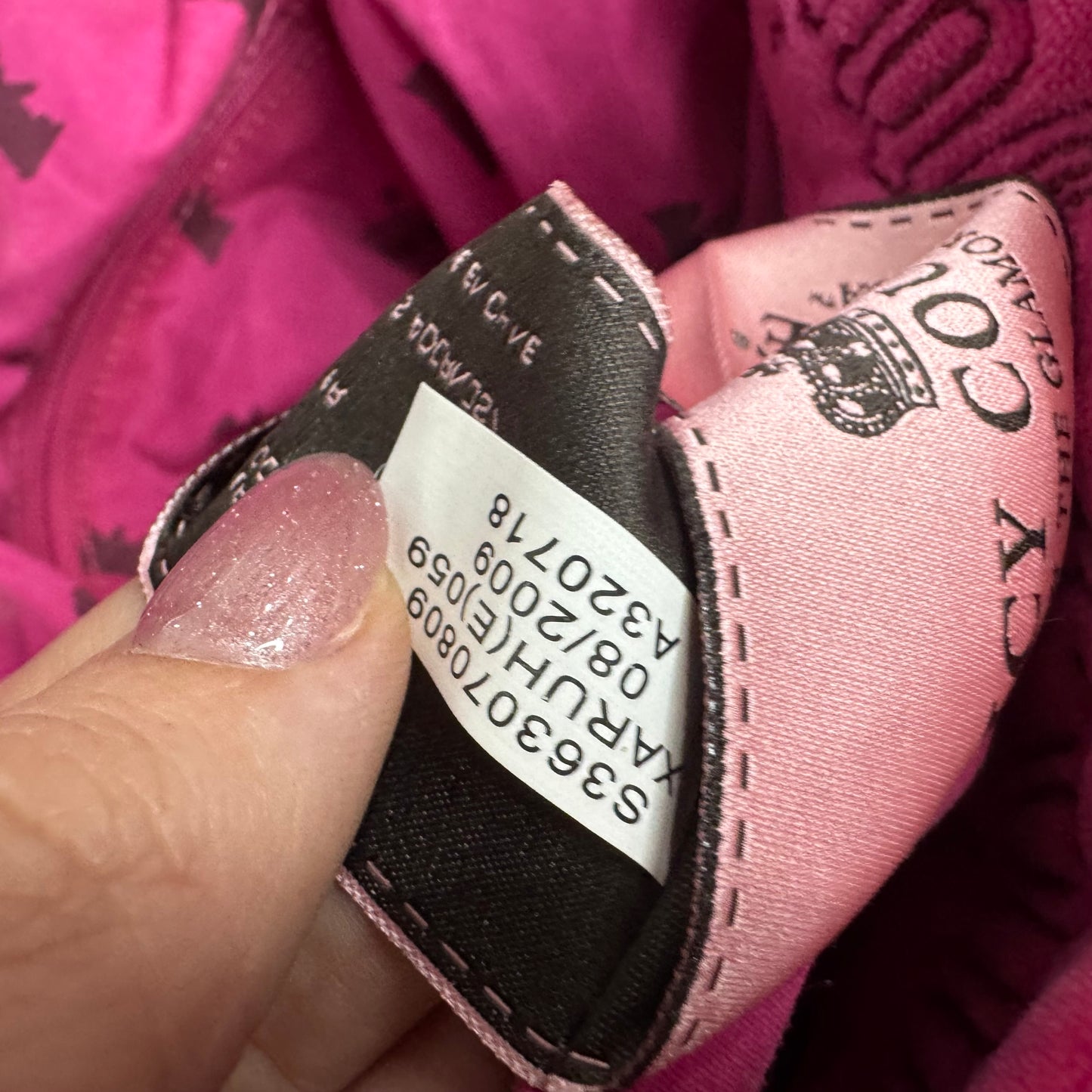 RARE Vintage Pink Juicy Couture Satchel/Hobo bag backpack