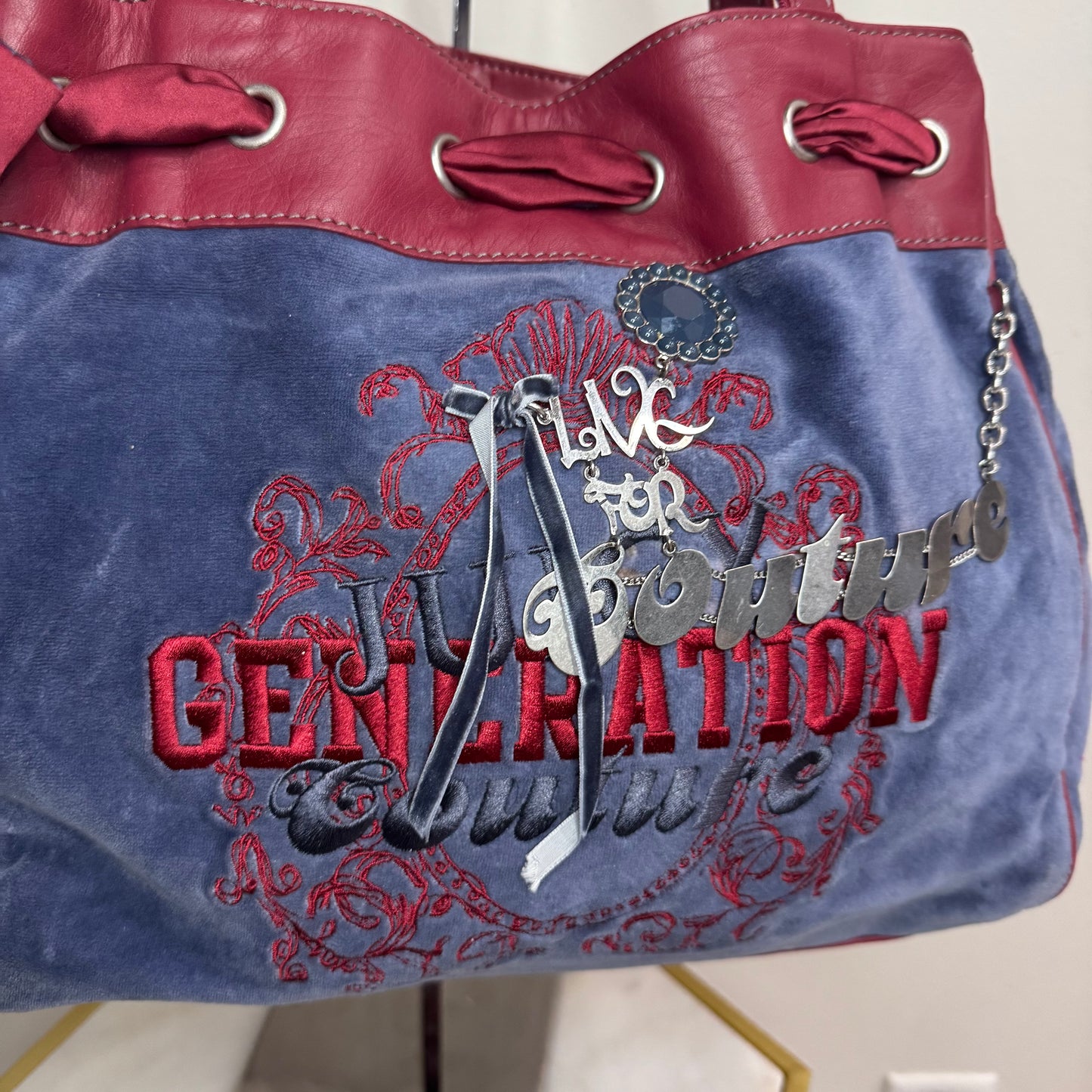 Vintage Wine Burgundy Blue Juicy Couture Generation Daydreamer