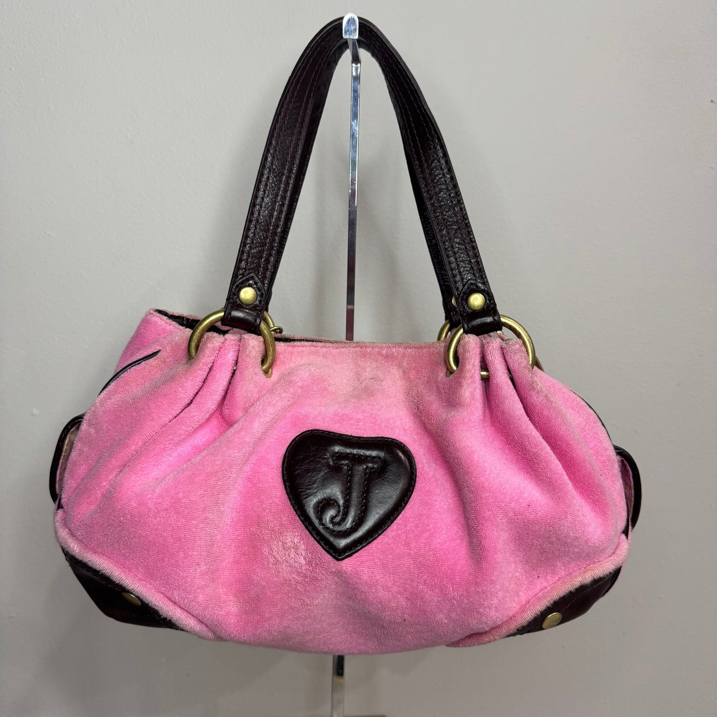 RARE Vintage Pink Juicy Couture Satchel Key Charm Bag