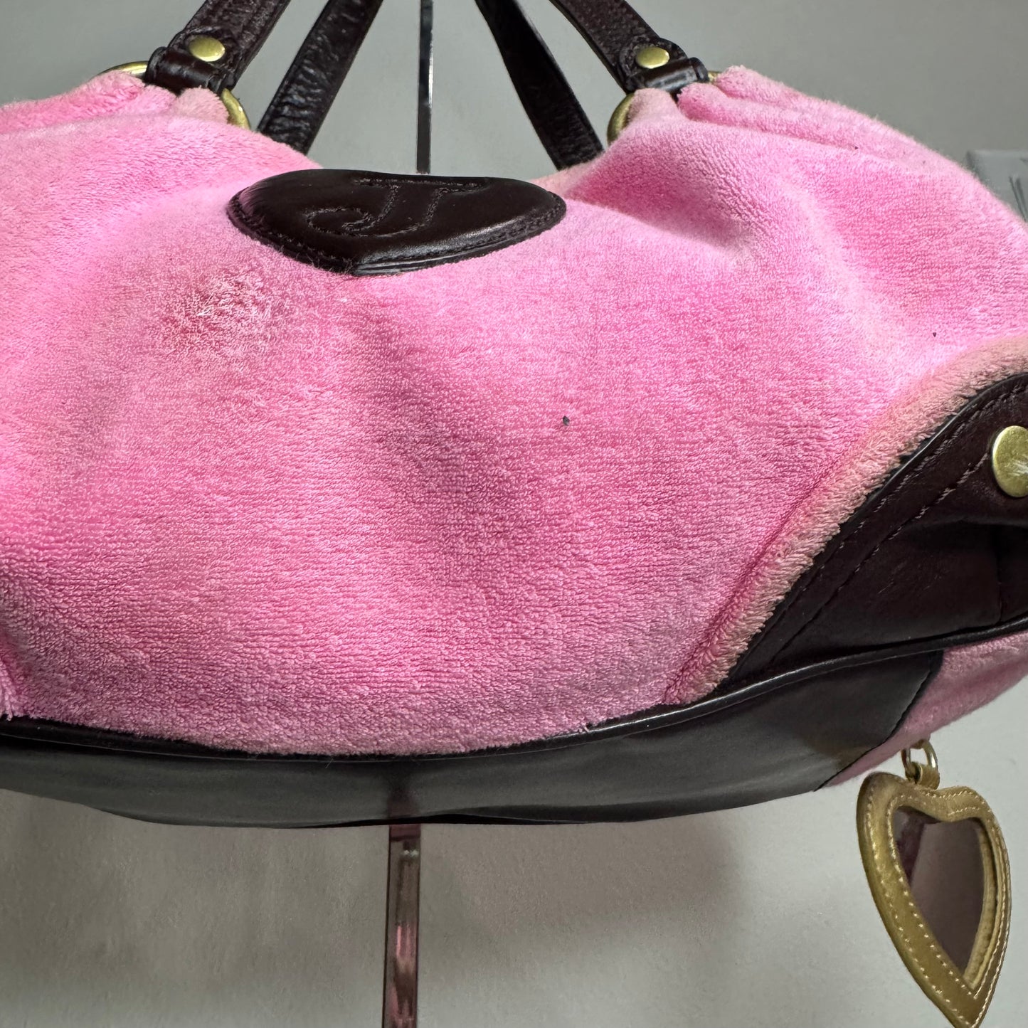 RARE Vintage Pink Juicy Couture Satchel Key Charm Bag