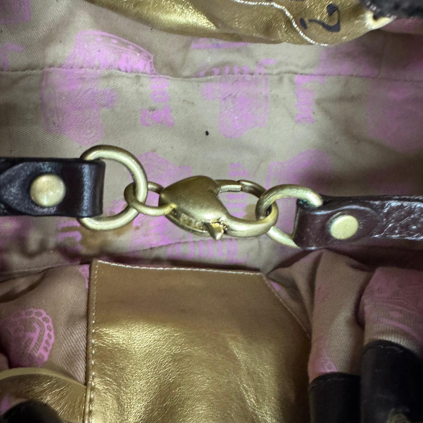 RARE Vintage Pink Juicy Couture Satchel Key Charm Bag