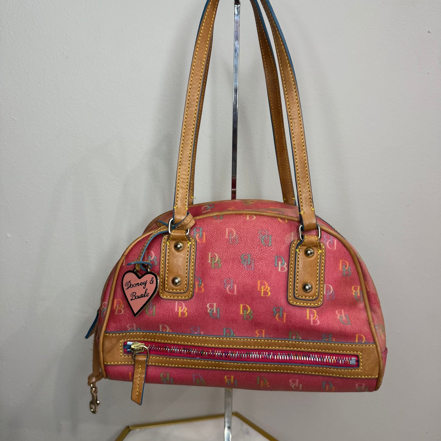 Vintage Dooney and Bourke Multicolor Mini Bowler Bag