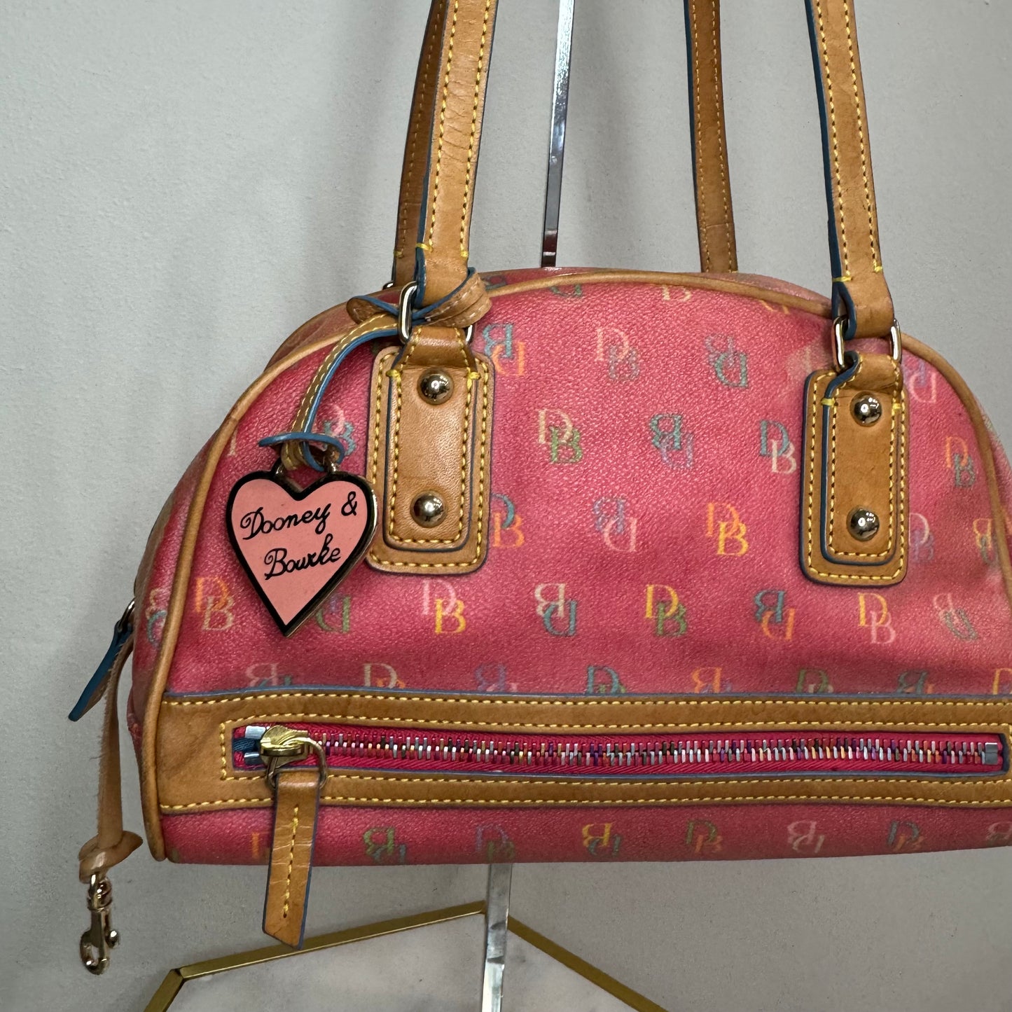 Vintage Dooney and Bourke Multicolor Mini Bowler Bag