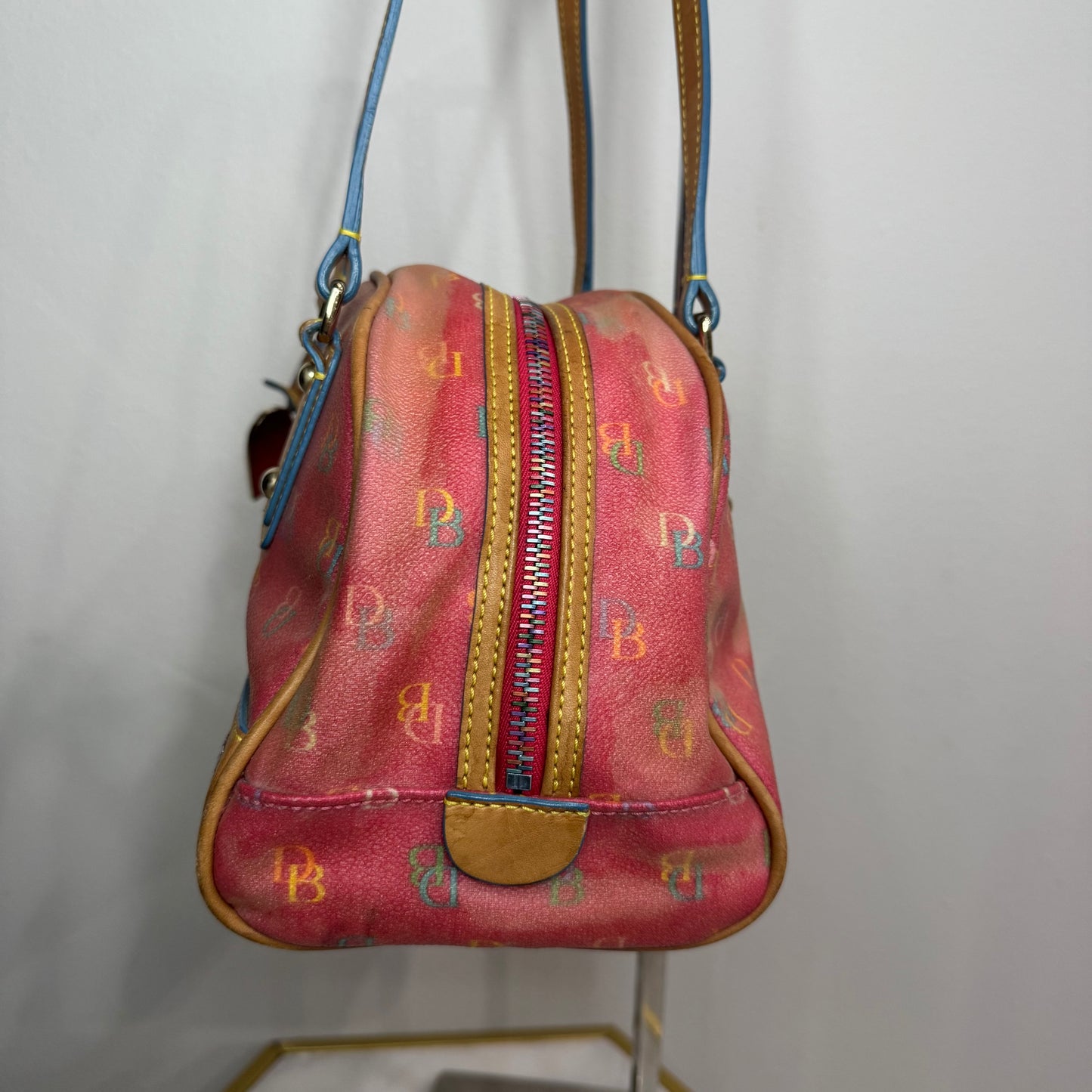 Vintage Dooney and Bourke Multicolor Mini Bowler Bag