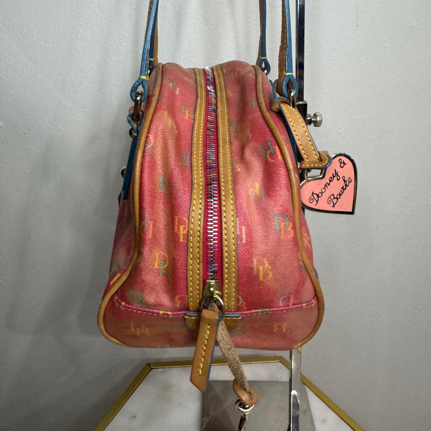 Vintage Dooney and Bourke Multicolor Mini Bowler Bag