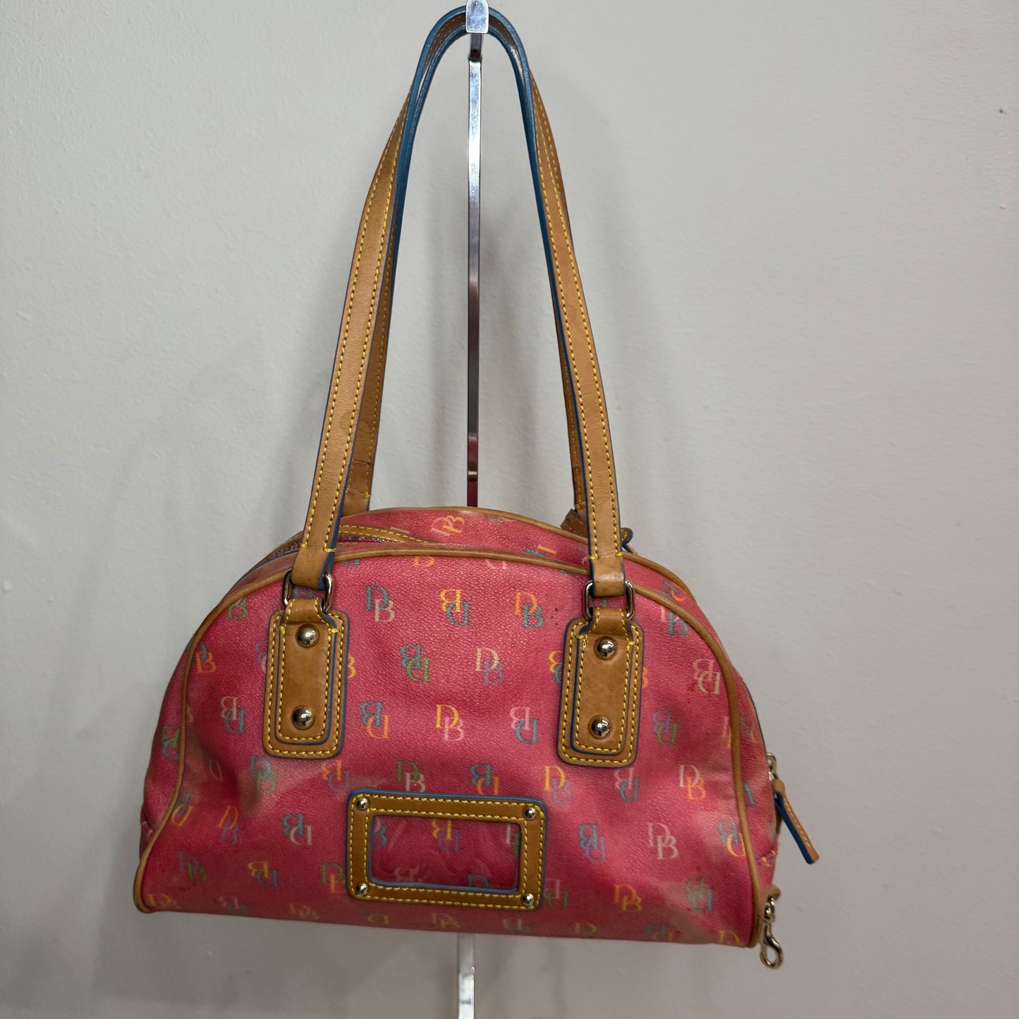 Vintage Dooney and Bourke Multicolor Mini Bowler Bag