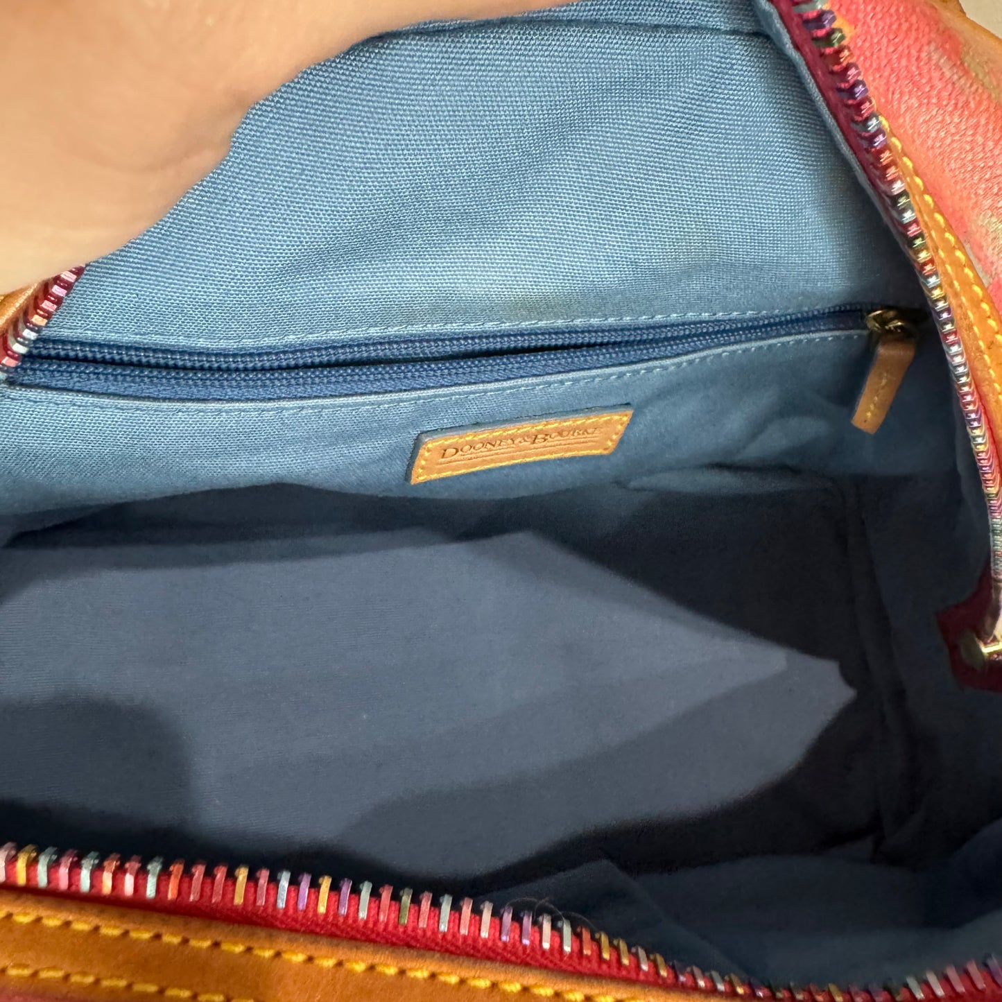 Vintage Dooney and Bourke Multicolor Mini Bowler Bag