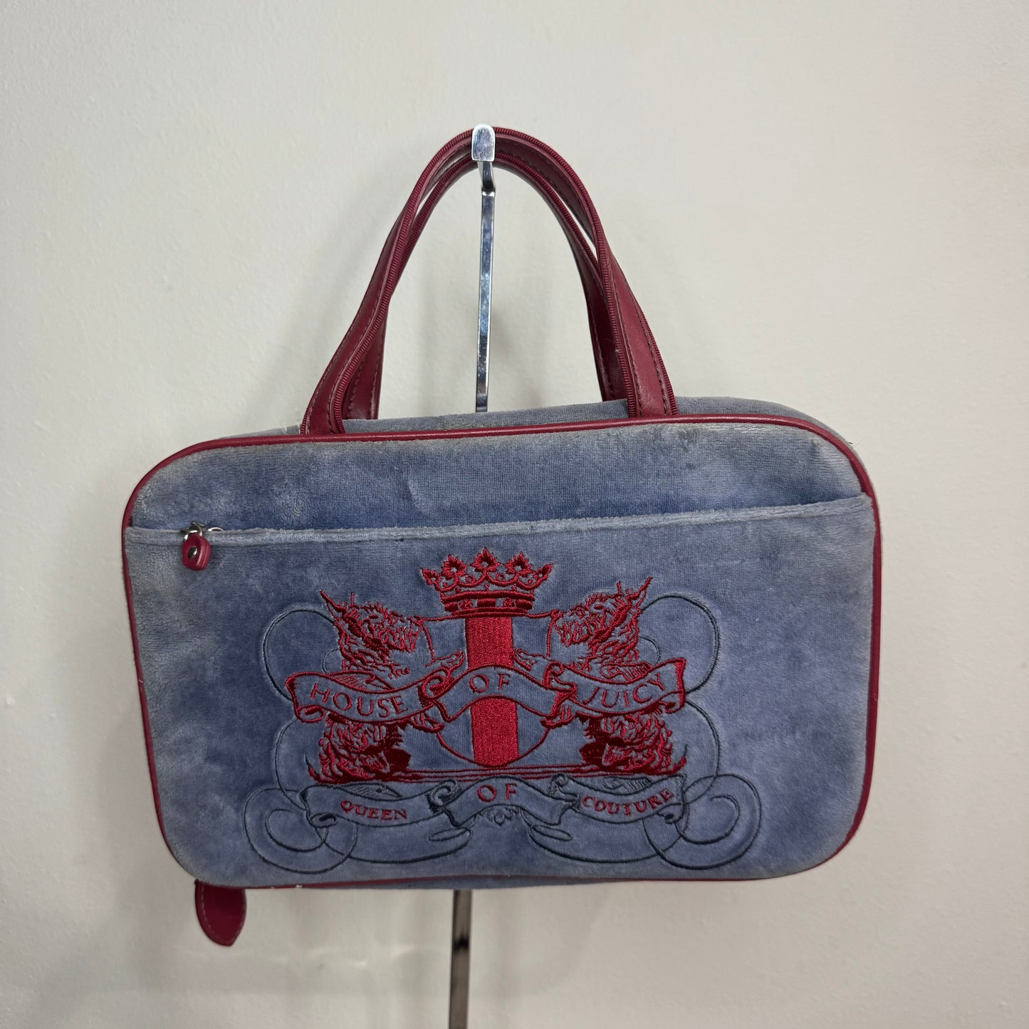 Vintage Juicy Couture Wine and Blue Travel Case