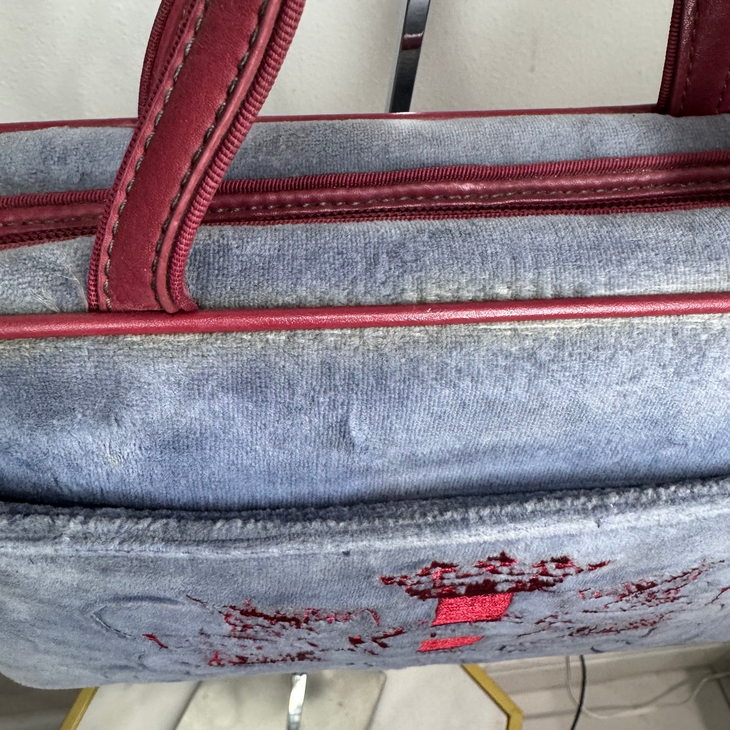 Vintage Juicy Couture Wine and Blue Travel Case