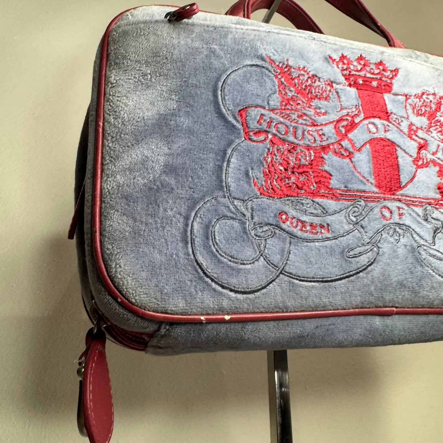 Vintage Juicy Couture Wine and Blue Travel Case