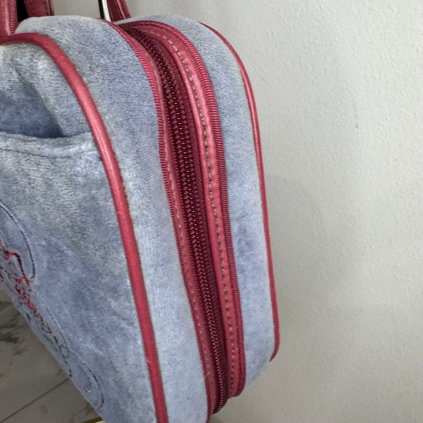 Vintage Juicy Couture Wine and Blue Travel Case