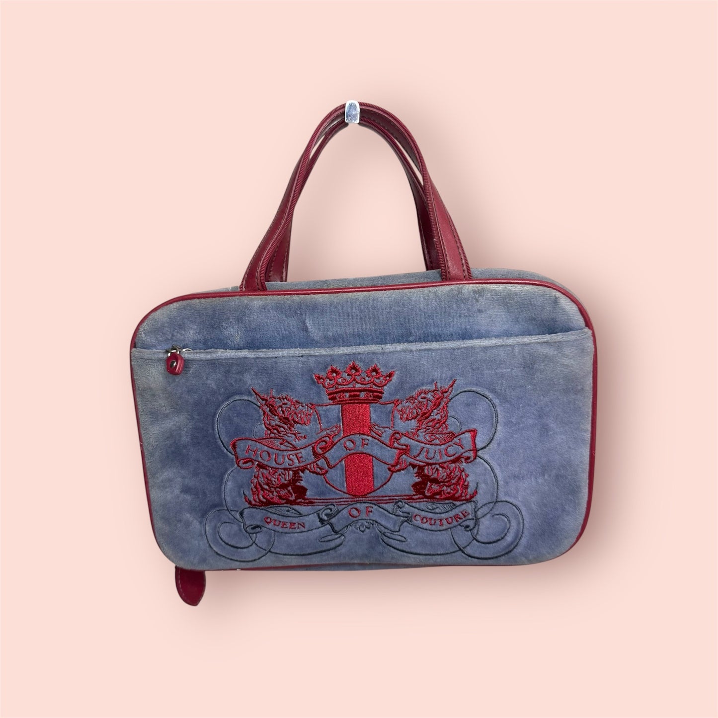 Vintage Juicy Couture Wine and Blue Travel Case