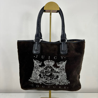 Vintage Juicy Couture Brown Velour Scottie Tote