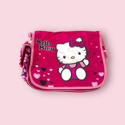 Hello Kitty Pink Satin Messenger Backpack