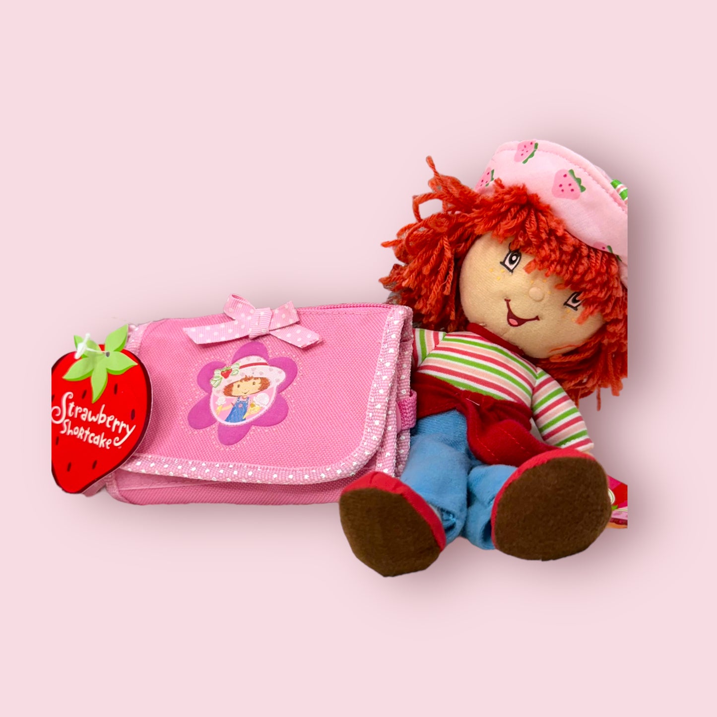 Strawberry Shortcake Pink Wallet Strap Coin Purse 2004