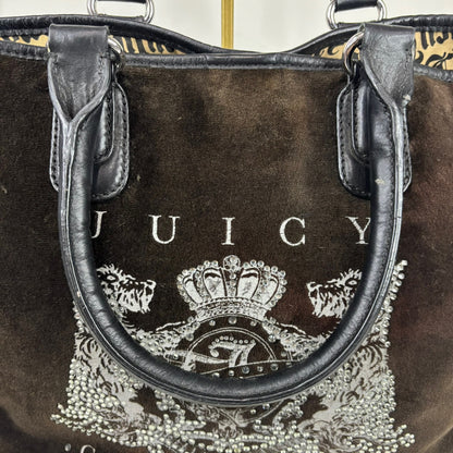 Vintage Juicy Couture Brown Velour Scottie Tote