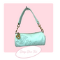 Vintage Baby Blue Teal Juicy Couture Barrel Bag