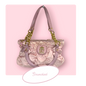 Vintage Pink and Gold Juicy Couture Scrunched Handbag