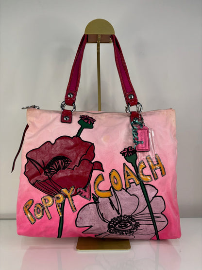 Coach Poppy Pink Tote RARE