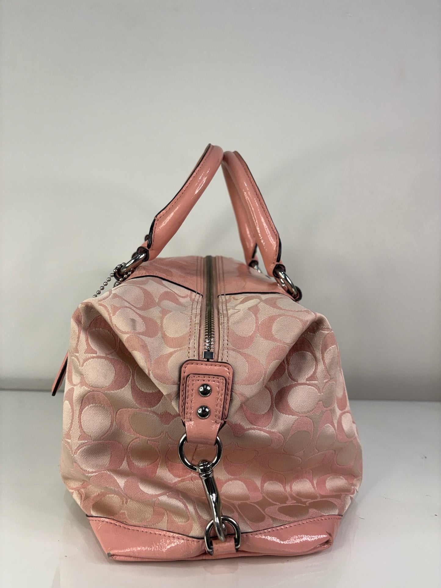 Vintage Coach Ashley Peony Pink Carryall