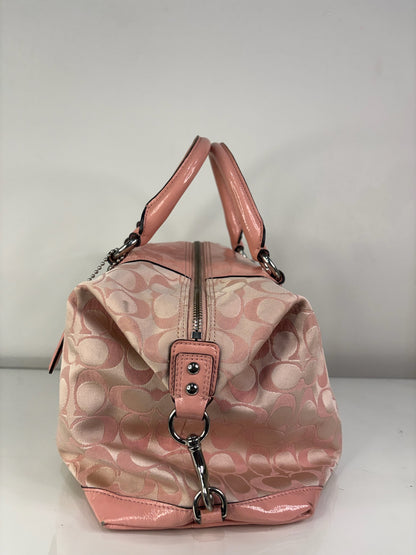 Vintage Coach Ashley Peony Pink Carryall