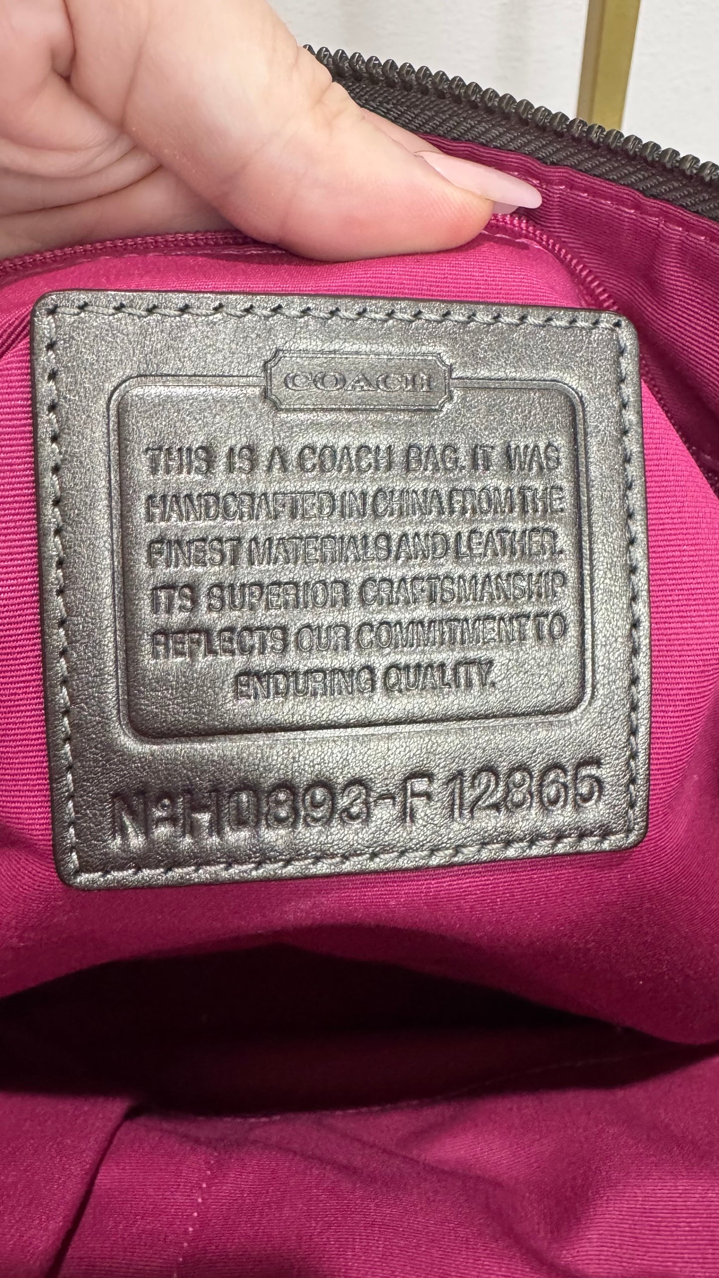 Coach Vintage Y2K Pink Purple Patchwork Shoulder Bag