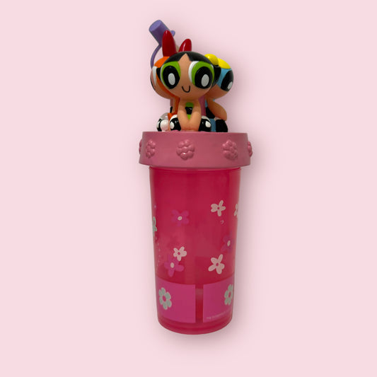 2002 Powerpuff Girls Vintage 3D Tumbler Cup (Brand New/Sealed)