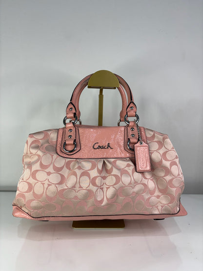 Vintage Coach Ashley Peony Pink Carryall