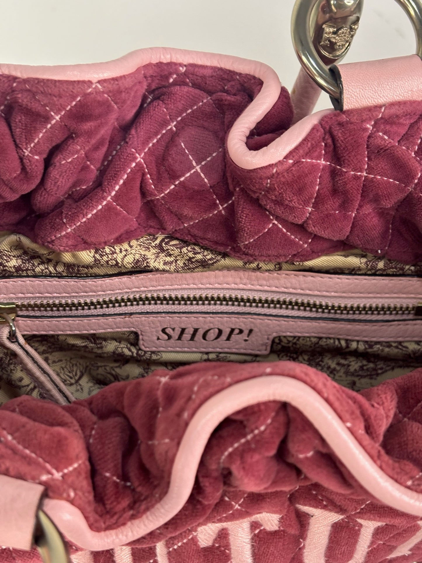 Rare Vintage Juicy Couture Quilted Pink Bag