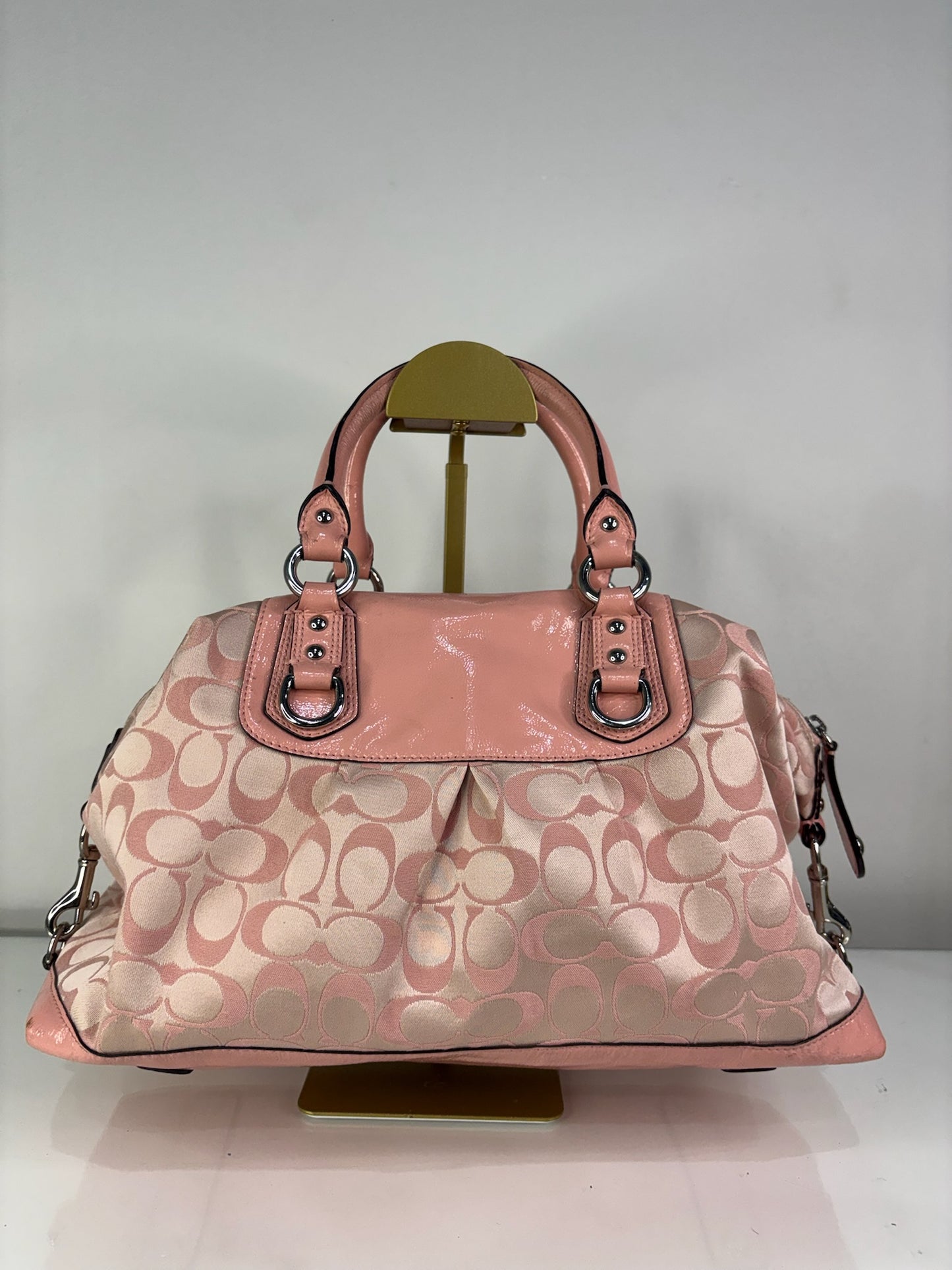 Vintage Coach Ashley Peony Pink Carryall
