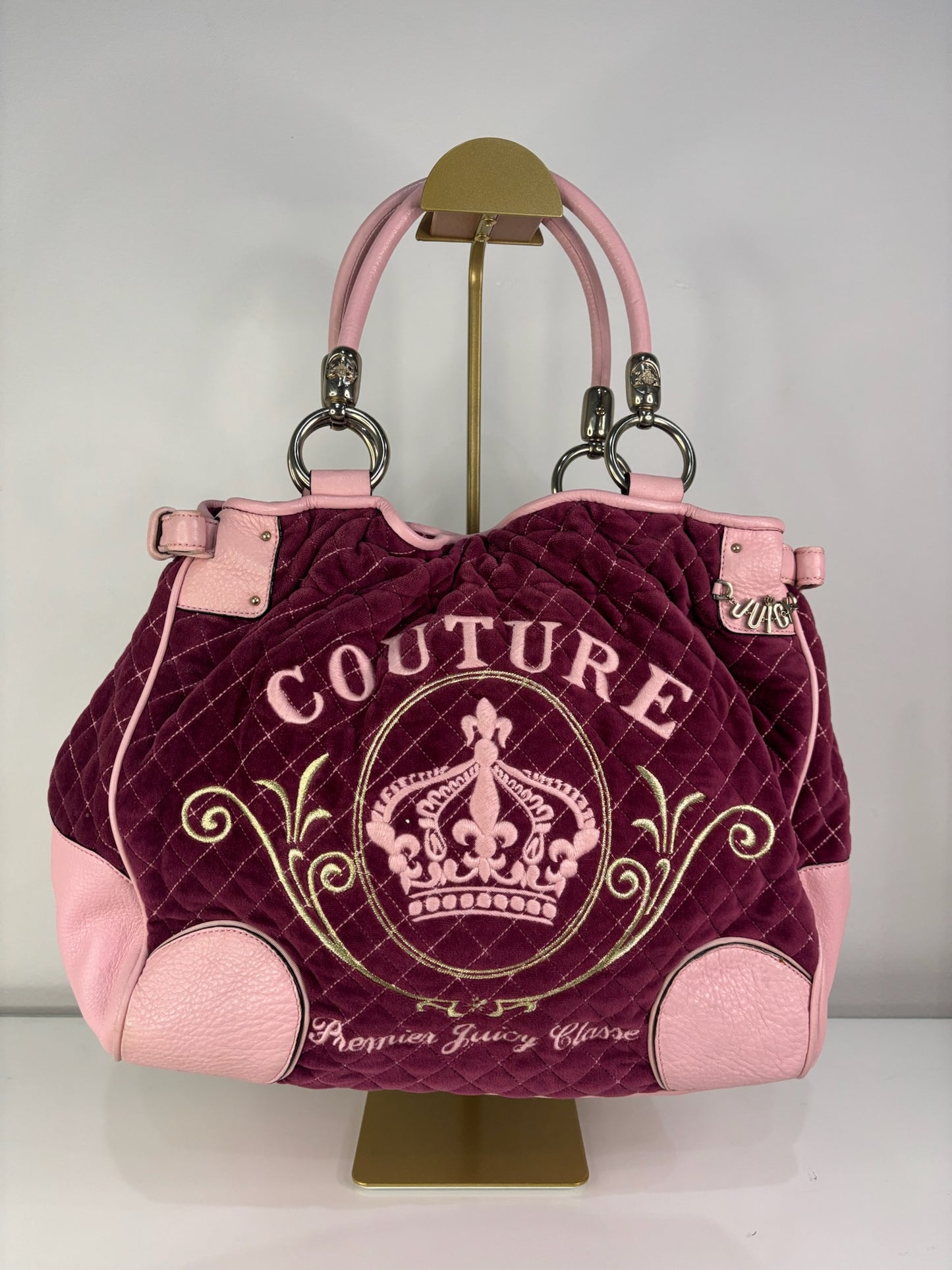 Rare Vintage Juicy Couture Quilted Pink Bag