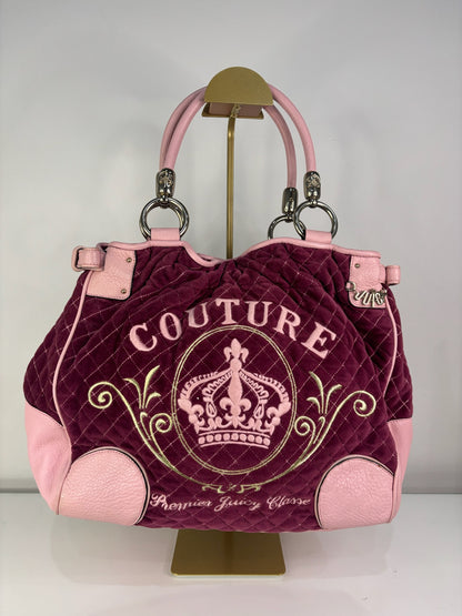 Rare Vintage Juicy Couture Quilted Pink Bag