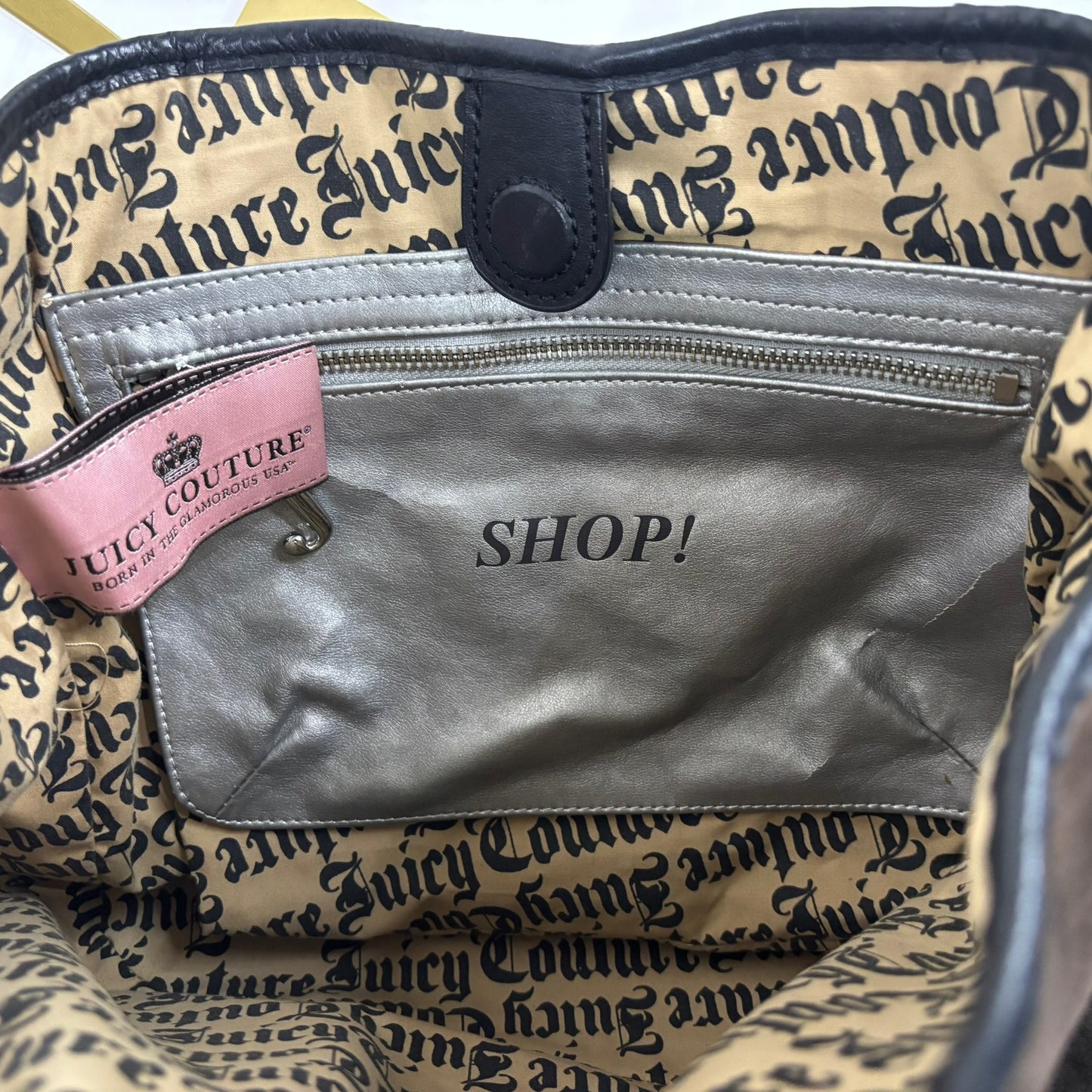 Vintage Juicy Couture Brown Velour Scottie Tote