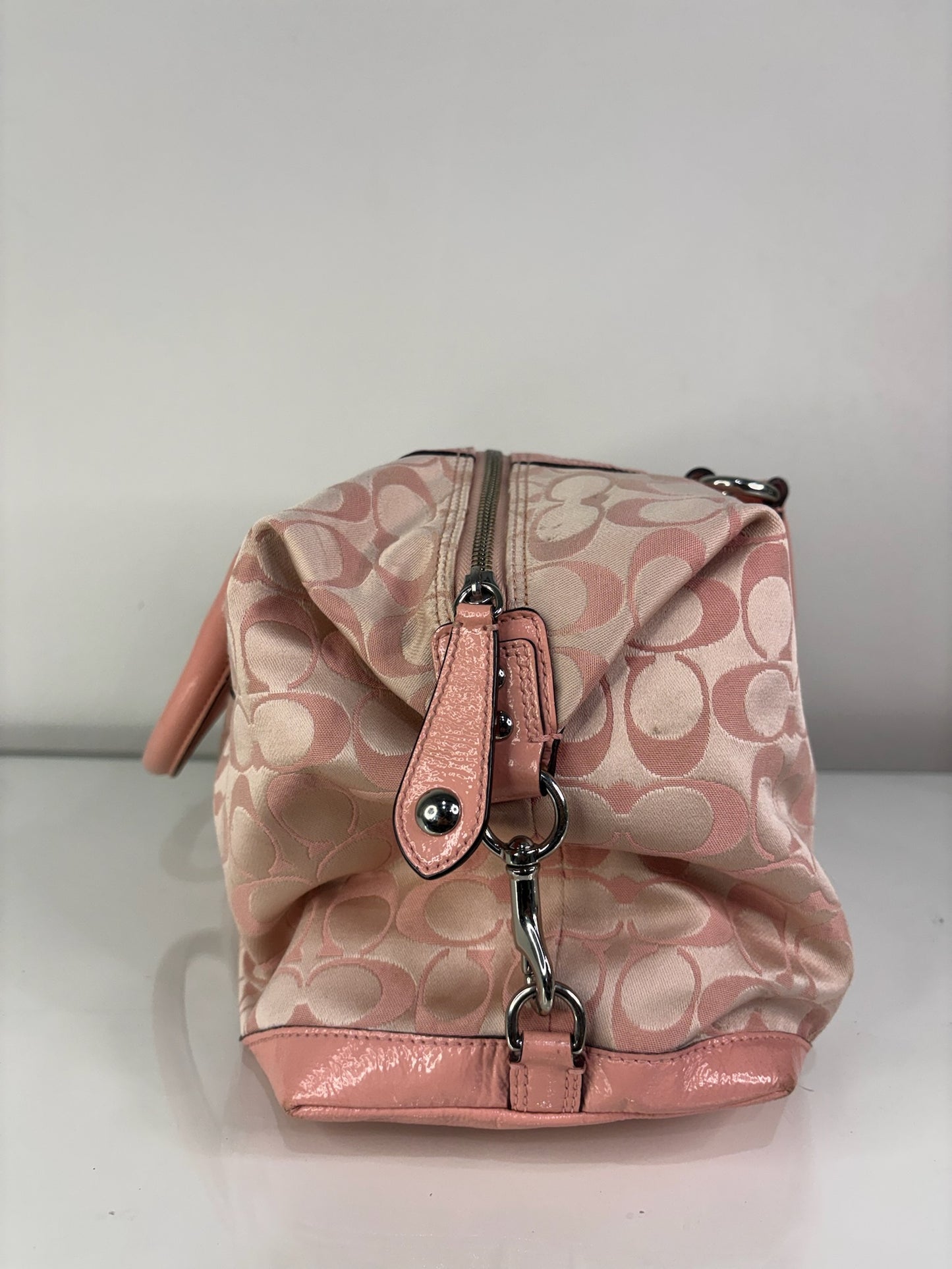 Vintage Coach Ashley Peony Pink Carryall