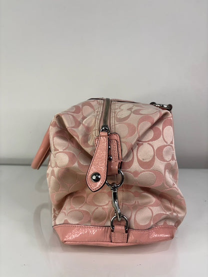 Vintage Coach Ashley Peony Pink Carryall