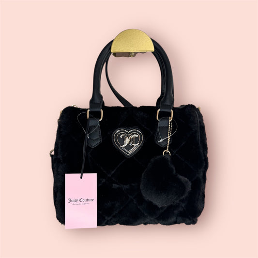 Juicy Couture Black Faux Fur Bag