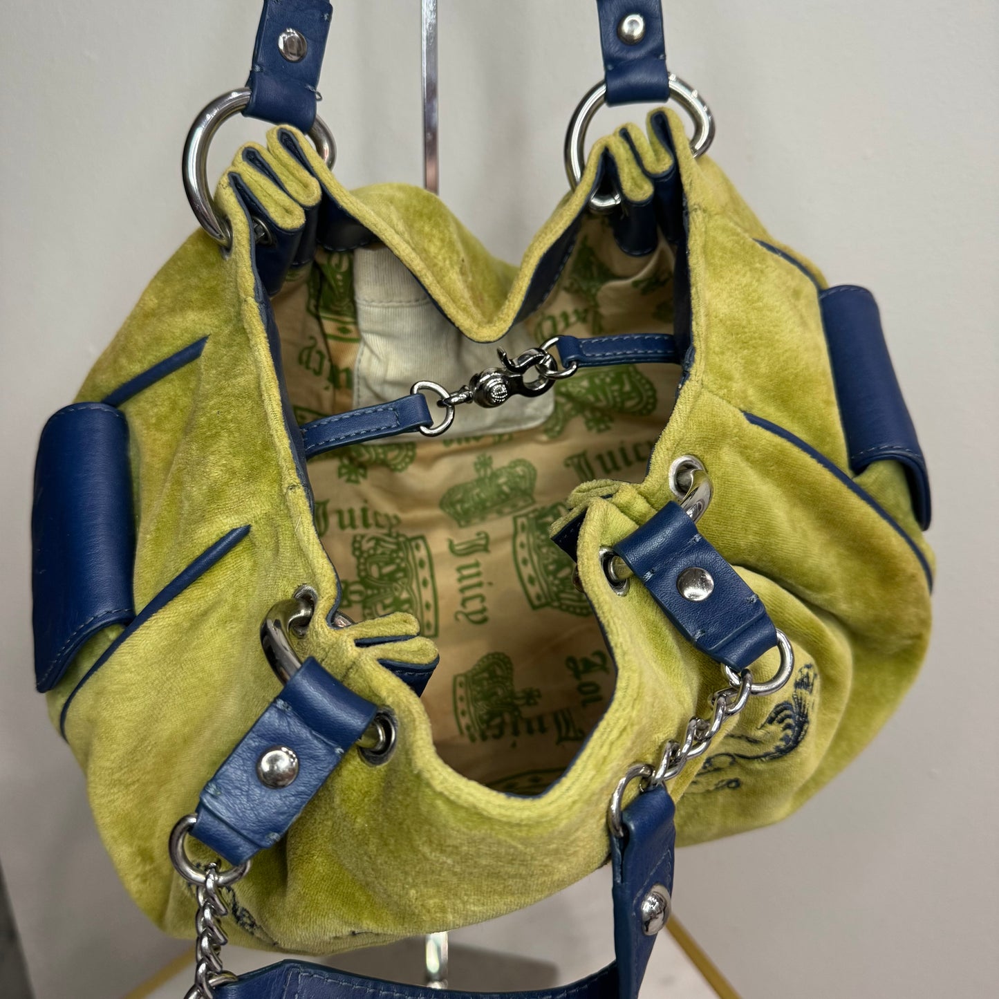 Juicy Couture Vintage Green Blue Juicy Royal Satchel