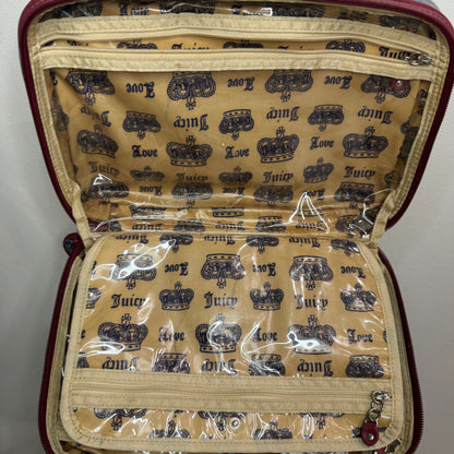 Vintage Juicy Couture Wine and Blue Travel Case