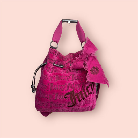 RARE Vintage Pink Juicy Couture Satchel/Hobo bag backpack