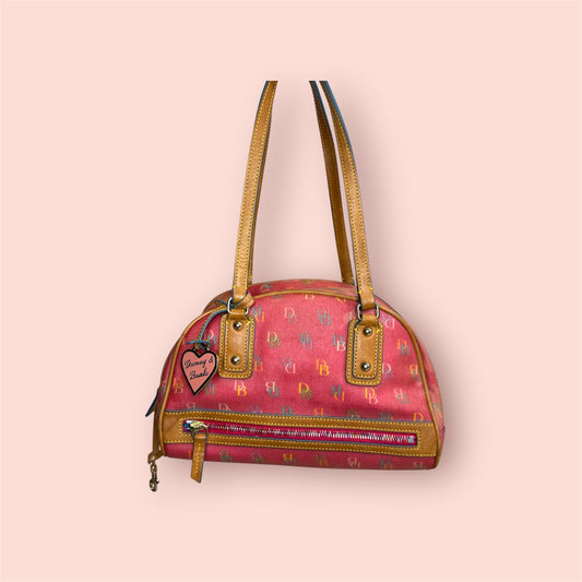Vintage Dooney and Bourke Multicolor Mini Bowler Bag