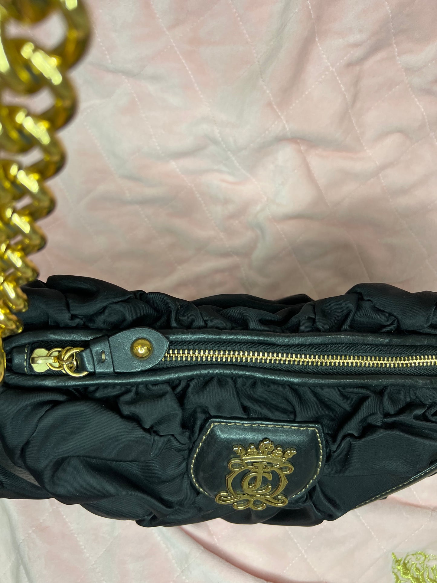 Vintage Black Juicy Couture Ruffle Bag