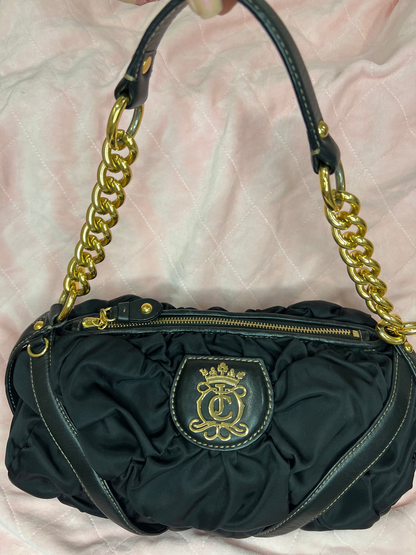 Vintage Black Juicy Couture Ruffle Bag