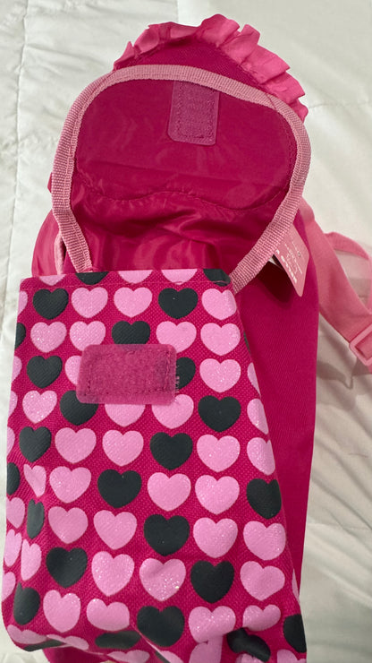 Hello Kitty Pink Satin Messenger Backpack