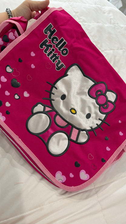 Hello Kitty Pink Satin Messenger Backpack