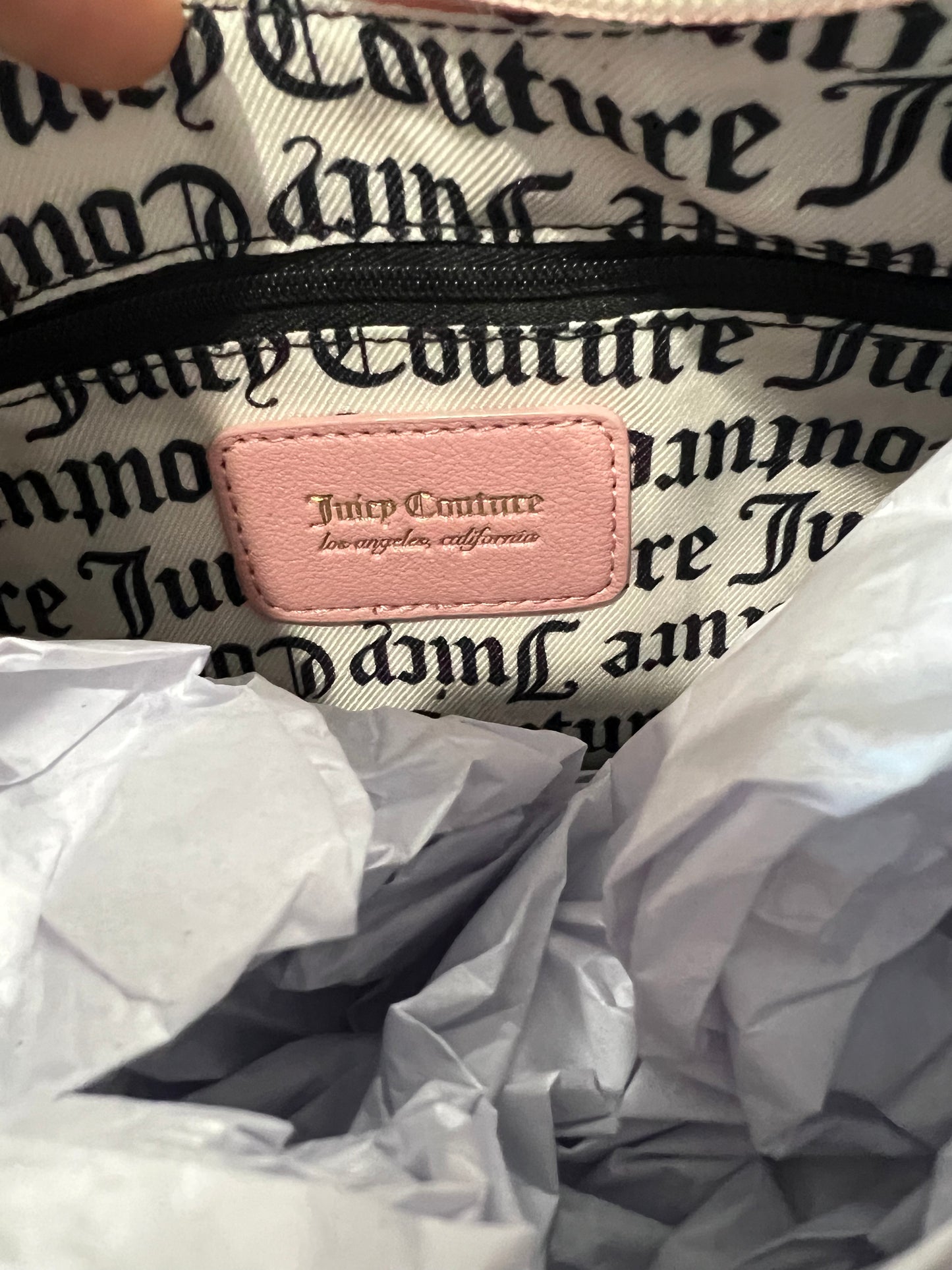 NWT Juicy Couture Bedazzled Pink Baguette Bag