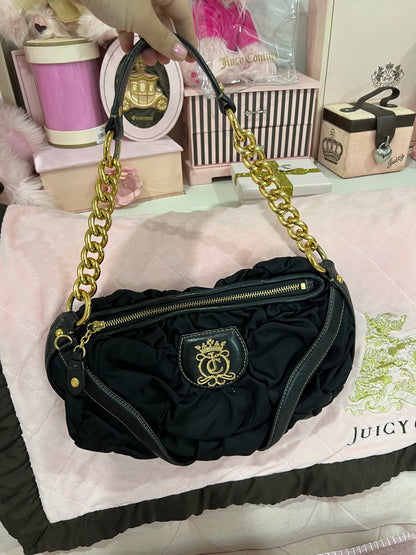 Vintage Black Juicy Couture Ruffle Bag