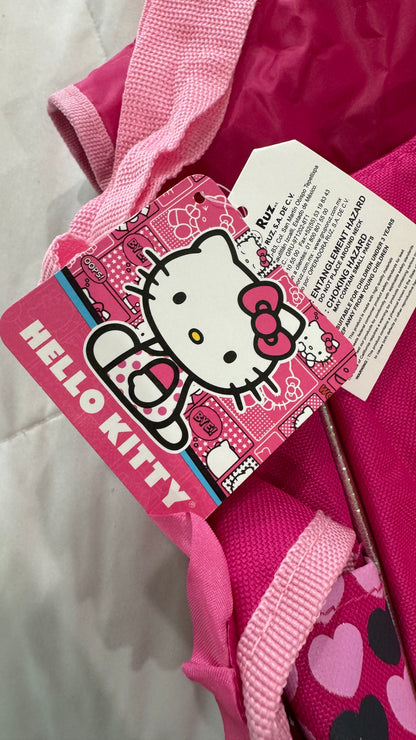 Hello Kitty Pink Satin Messenger Backpack