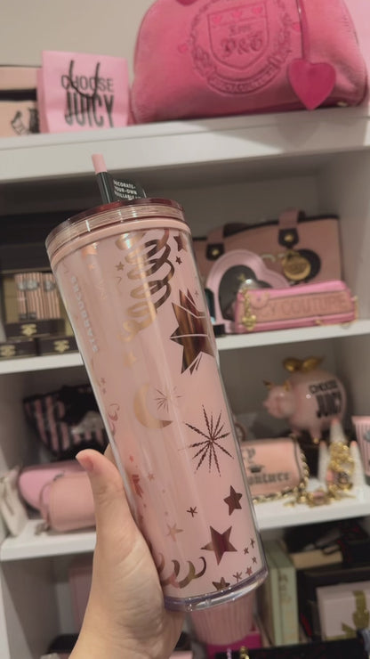 Starbucks 2023 Pink Moon and Stars Holiday Venti Cup