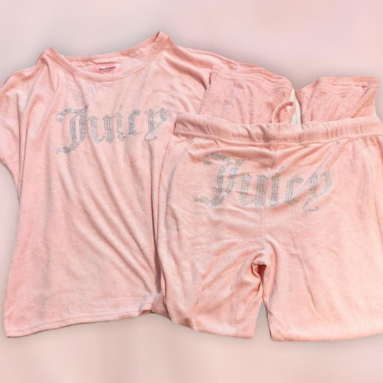 Juicy Couture LARGE Pink Terry Cloth PJs